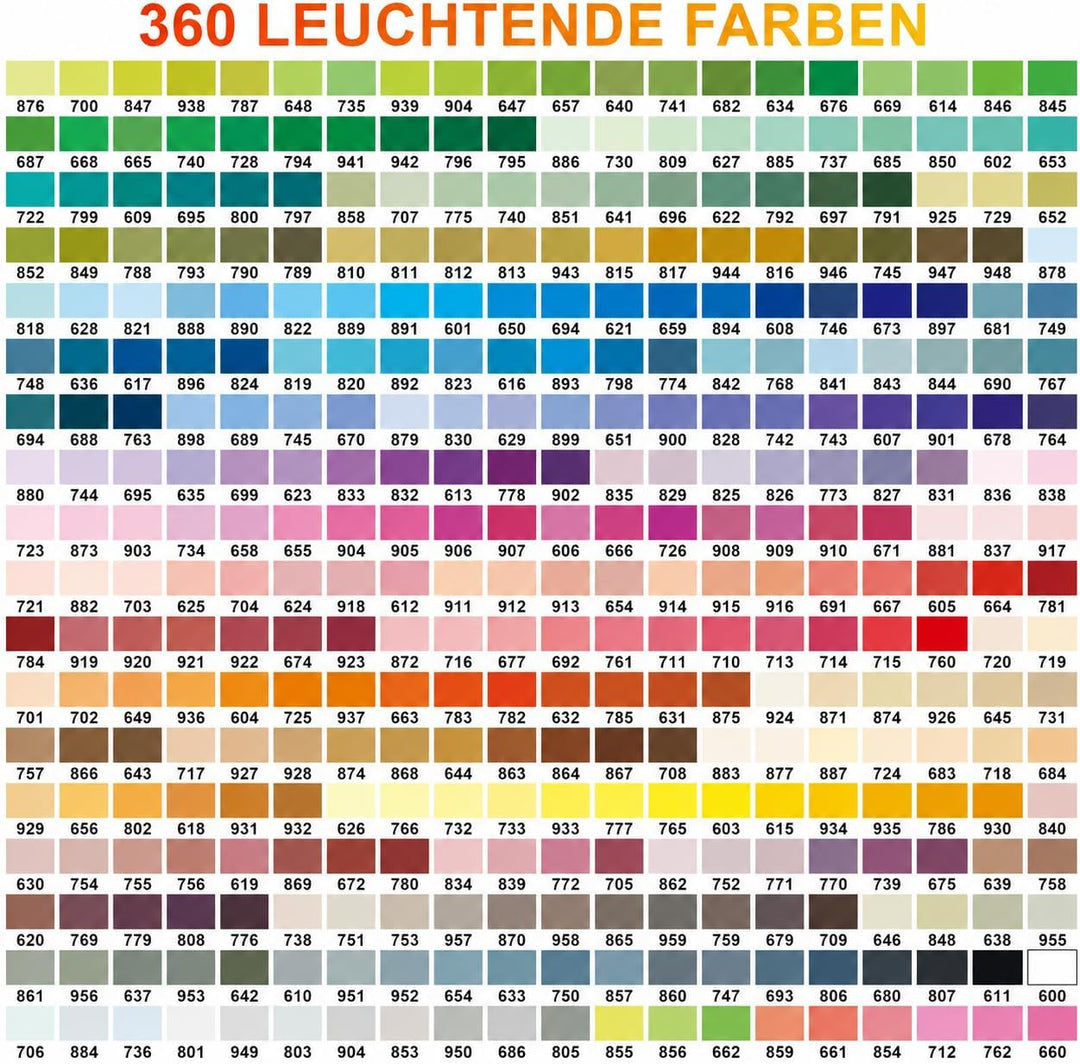 Laconile 360 Farben Acrylstifte für Steine wasserfest mit Portable Suitcase – Direktfliessende Acryl