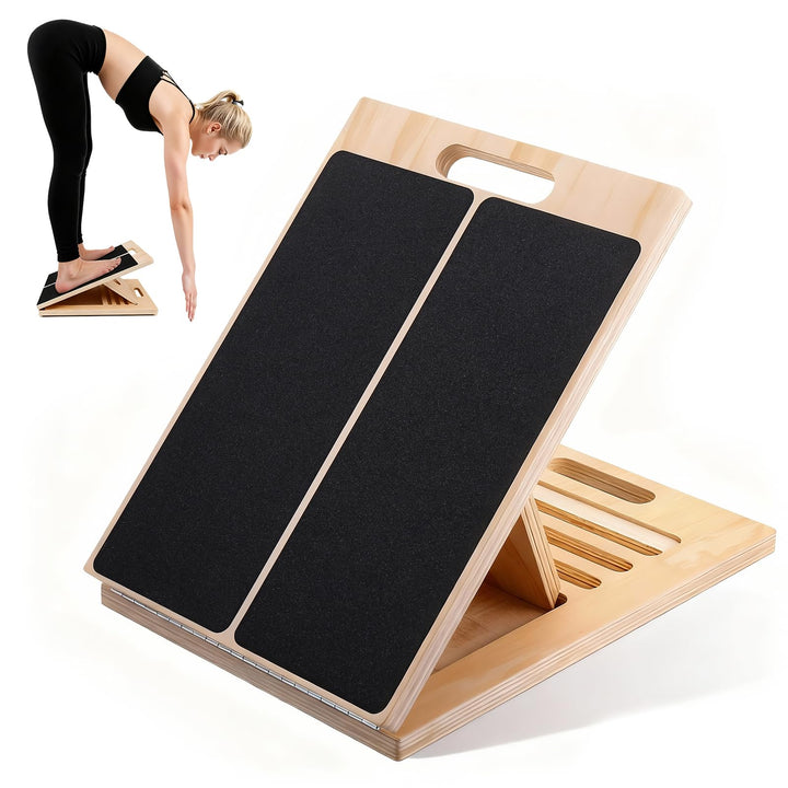 Wadendehner aus Holz, Professionelle Stretch and Mobility Board mit 5 verstellbaren Winkeln, Rutschf