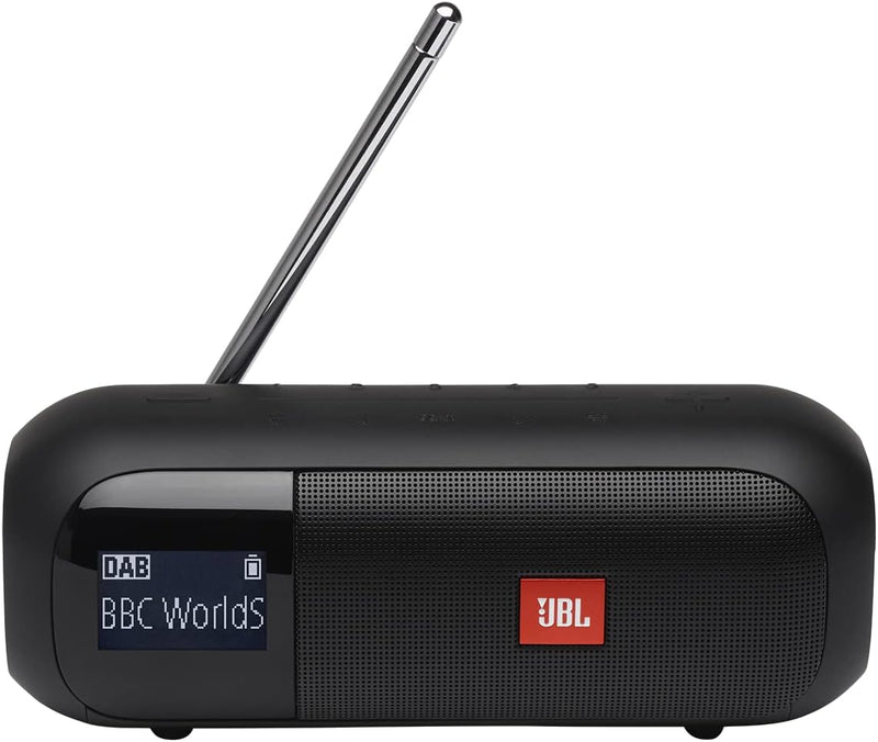 JBL Tuner 2 Radiorekorder in Schwarz – Tragbarer Bluetooth Lautsprecher mit MP3, DAB+ & UKW Radio –