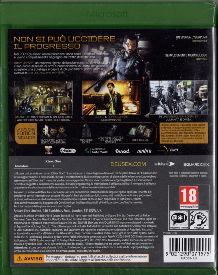 Deus Ex: Mankind Divided XB-One D1 IT