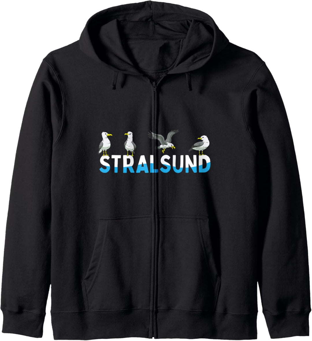 Stralsund Möwen Ostsee Moin Norddeutsch Kapuzenjacke
