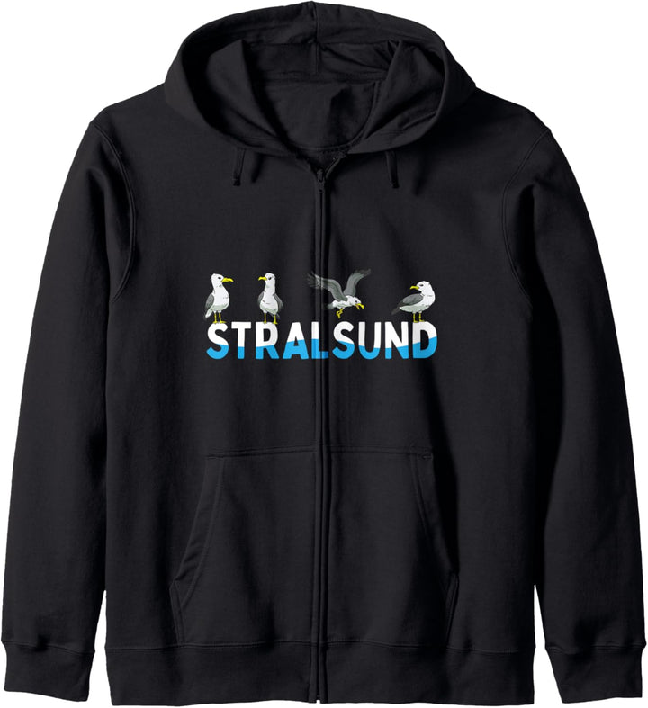 Stralsund Möwen Ostsee Moin Norddeutsch Kapuzenjacke