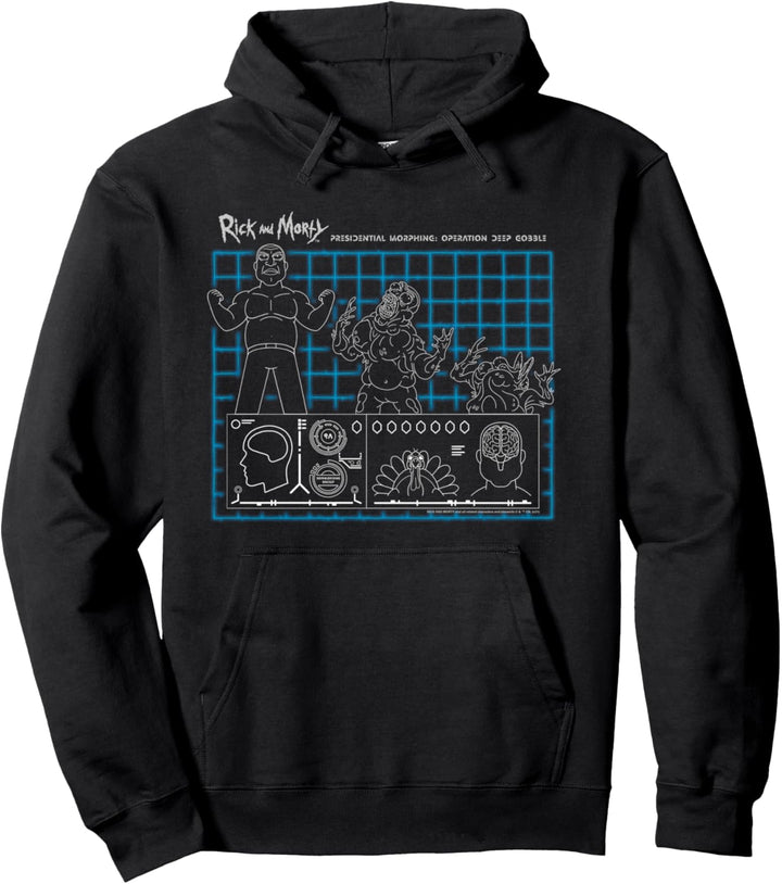 Rick and Morty Presidential Morphing Pullover Hoodie