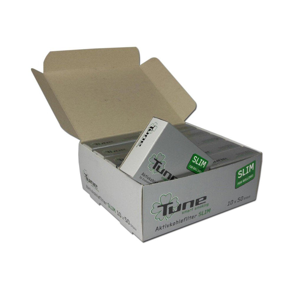 actiTube 17125 Slim Aktivkohlefilter 10 x 50 Stück - Charcoal Filters , 2 x 0.7 x 0.7 cm