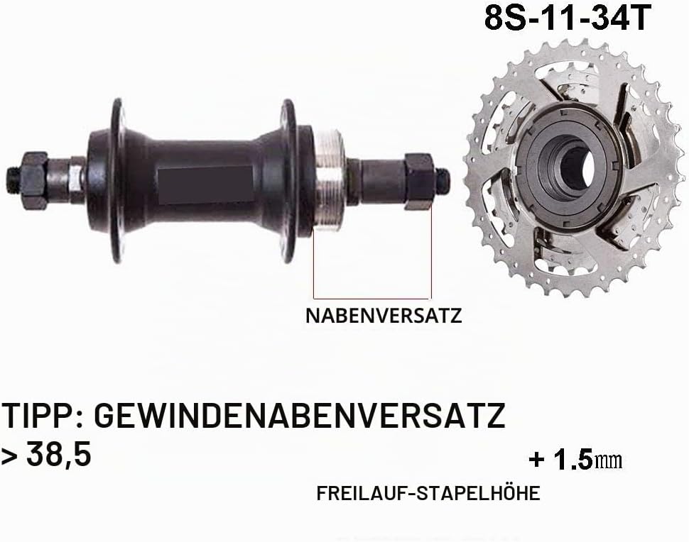 DRIFT MANIAC 8 Gang Freilauf 11-34 11-32 13-28 13-32 Epoch E-Bike Ritzel 8spd 8S-11-34, 8S-11-34