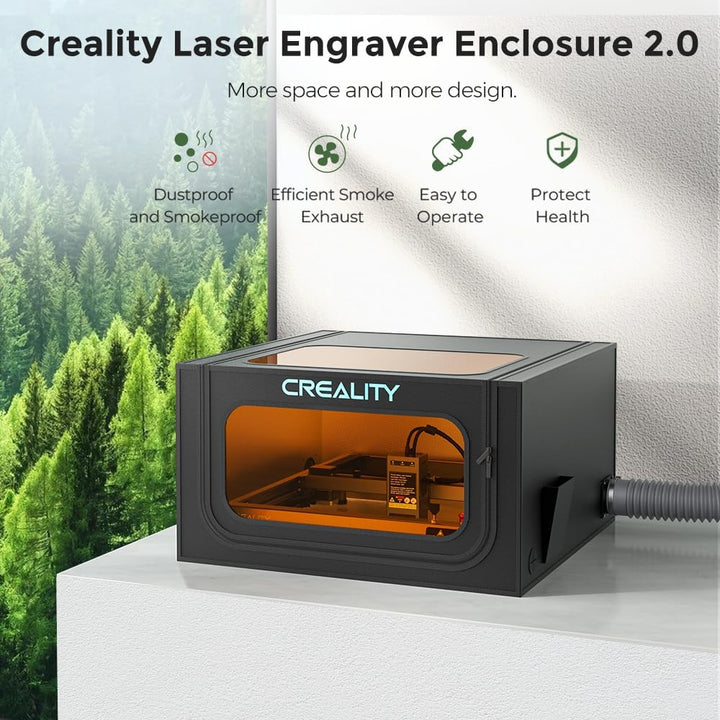 Creality Aufgewertet Gehäuse Pro für Lasergravierer, faltbare Laser Gehäuse mit Abluftventilator und
