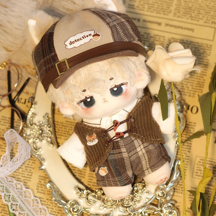 niannyyhouse 10cm 15cm 20cm Puppe Kleidung Braun Hut Hemd Gurt Hosen Schal Weste Leder Schuhe Vintag