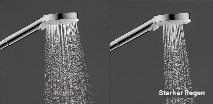 hansgrohe Crometta Duschset, 0,65 m, 2 Strahlarten, wassersparend, Weiss/Chrom Weiss/Chrom 0,65m Set