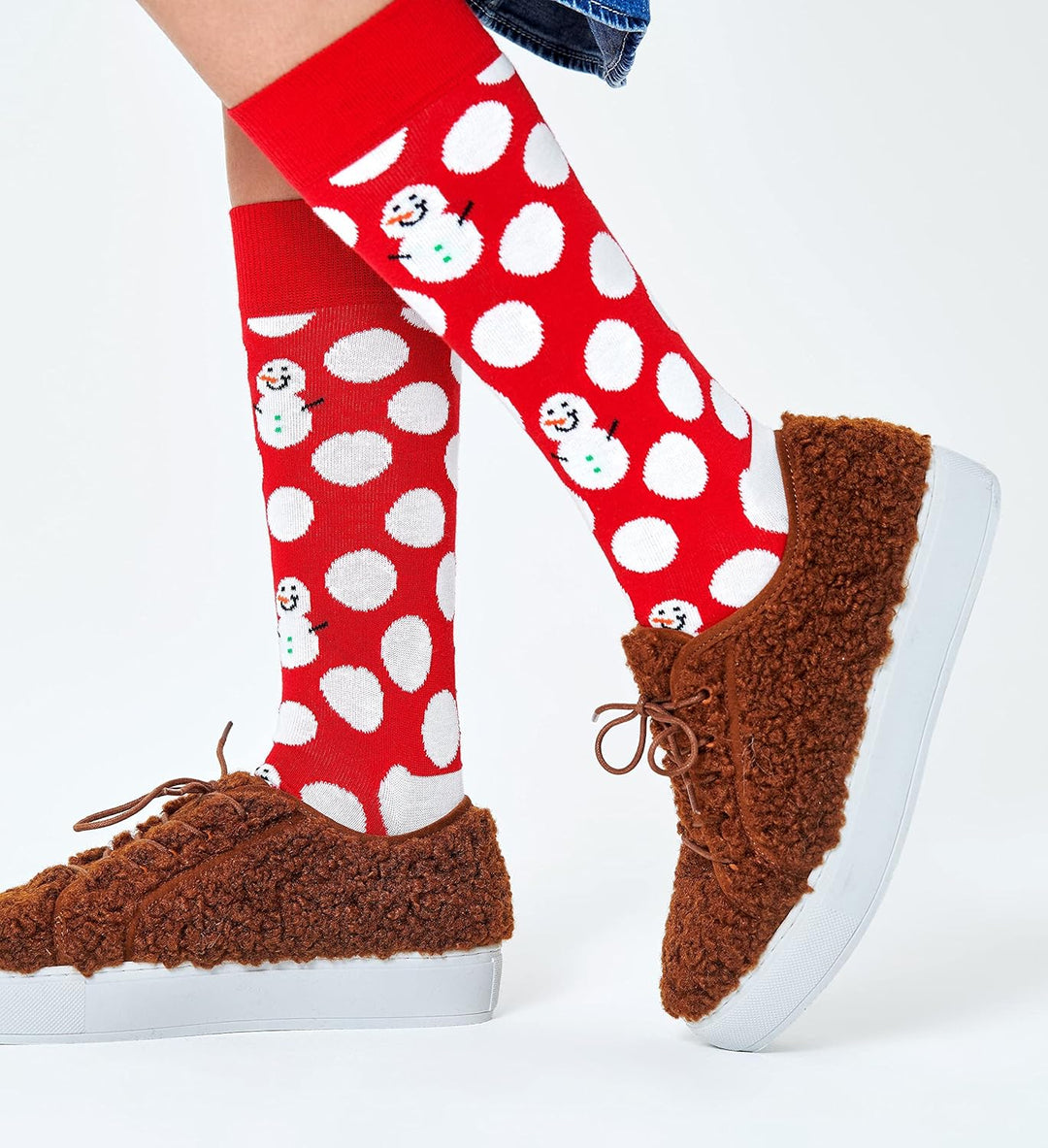 Happy Socks Weihnachtssocken – Feiertags-Baumwollsocken in lustigen Geschenkboxen – Schneemann- und