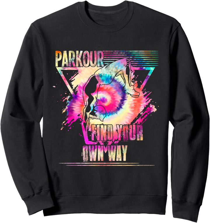 Parkour Urban Gymnast Buntes Regenbogen-Design-Geschenk Sweatshirt