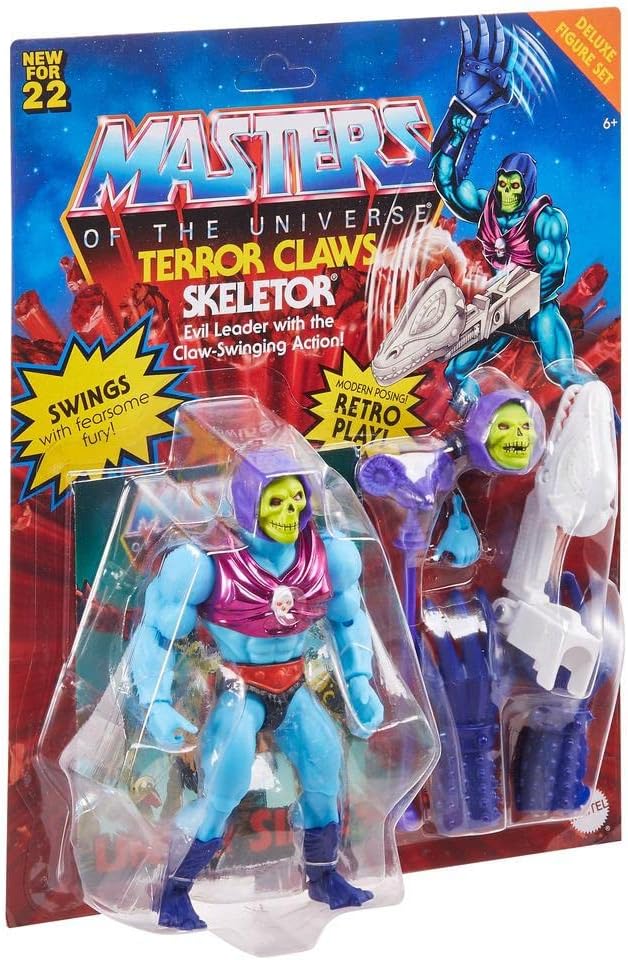 Masters of the Universe HDT23 - Origins Deluxe Skeletor mit Klauen, 14 cm grosse Actionfiguren, Figu