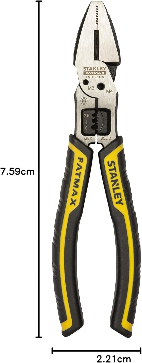 Stanley FatMax Multifunktionszange / Universalzange 6-in-1 (Abisolierzangen-, Ringschlüssel-, Kombin