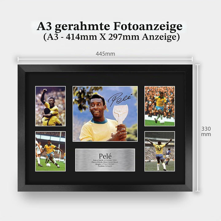 HWC Trading FR A3 Pele Brazil Geschenke Gedruckt, Signiert Autogramm Bild, Für Fussball-Fans Und Anh