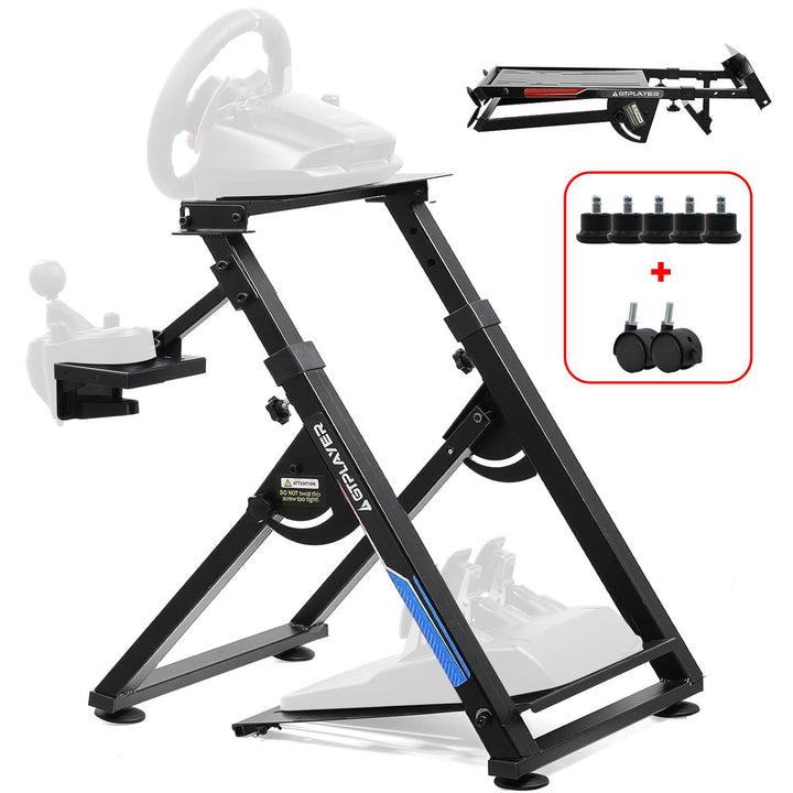 GTPLAYER Lenkradständer für Lenkrad Gaming Wheel Stand Racing Lenkradständer mit V1 V2 Schalthebelha