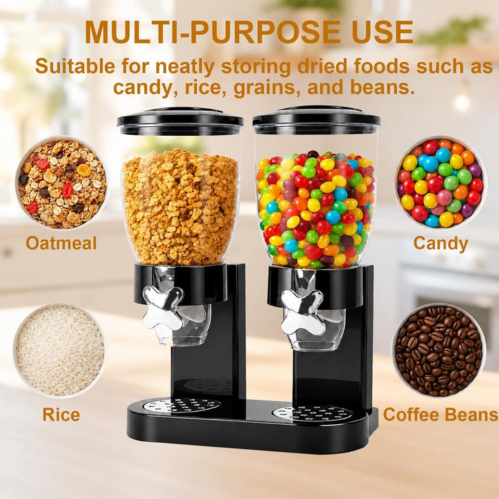 Cereal Dispenser Countertop 2L 2er Pack, Luftdichter Müslispender für die Organisation des Küchenvor