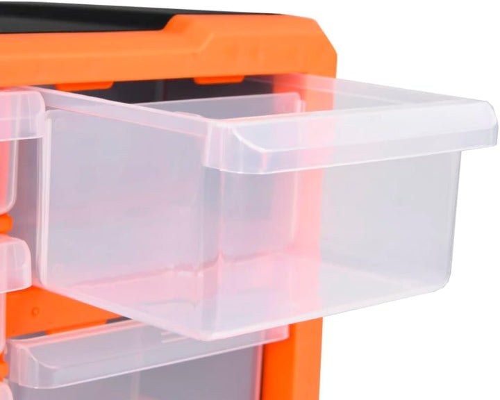 Multi-Schubladen-Organizer mit 22 Schubladen 49x16x25,5 cm Orange und Schwarz 22 Schubladen, Orange