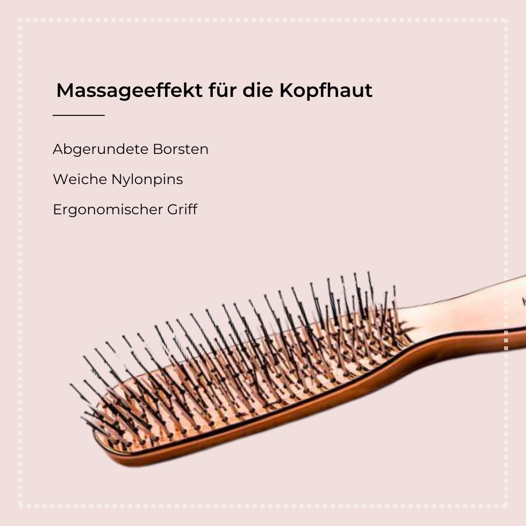 Hercules Sägemann - 8213 Zauberbürste | Haarbürste ohne Ziepen | Haar-Entwirrbürste für Damen und He