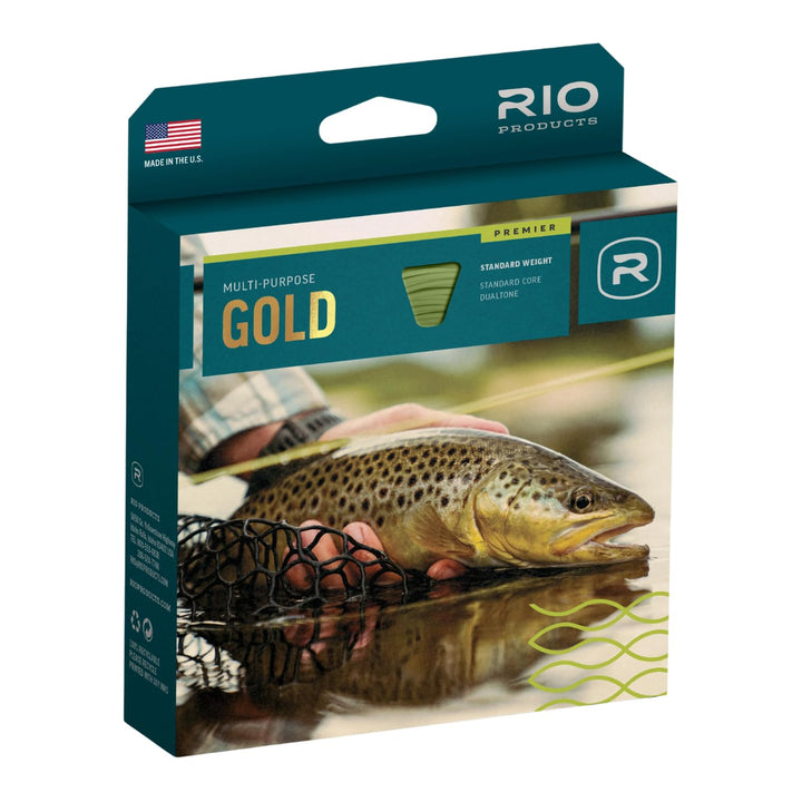 Rio Premier Gold Fliegenschnur, leicht zu werfende Fliegen von Grösse 2 bis 22, ultimative Allround-