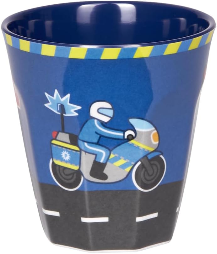 DIE SPIEGELBURG - Geschenkset Polizei (Teller, Schale, Becher, Löffel) - Wenn ich gross bin, werde i