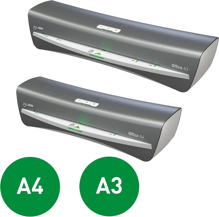 Leitz A4 Laminiergerät, Für 80 bis 125 mic Laminierfolien, inkl. Laminierhüllen Starterkit, schnelle
