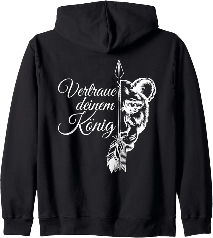 vertraue deinem könig löwin Kapuzenjacke