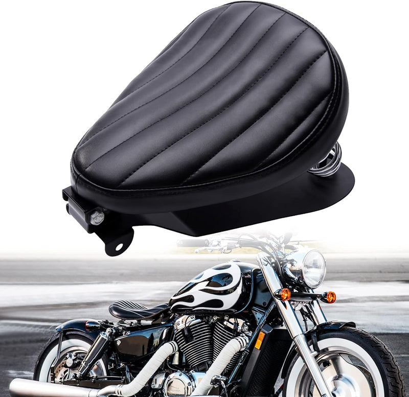 DREAMIZER Schwarz Dick Motorrad Bobber Sitz, Motorrad Solo Sitz für Sportster XL883 1200 Dyna Cross