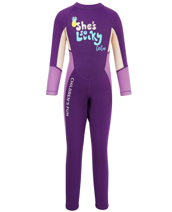 Gogokids Kinder Neoprenanzüge Thermische Badeanzüge, Mädchen Rash Guard Einteiler Bademode 2.5mm Neo