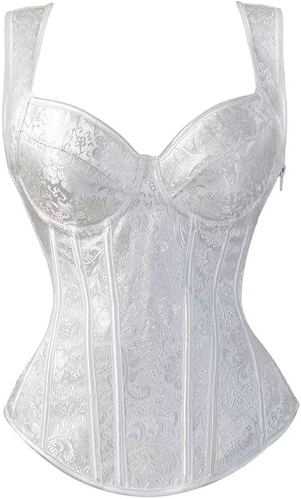 Jutrisujo Korsett Kleider Rock Tutu Corset Dress Damen Korsagenkleid Corsagen Straps Schnüren Elegan
