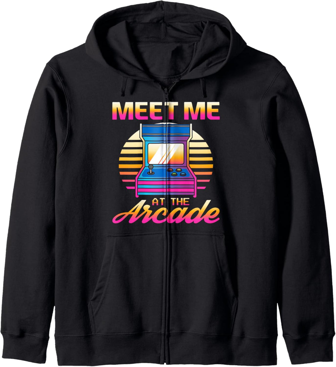 Meet Me At The Arcade Gamer Vaporwave Retro Zocker Spieler Kapuzenjacke