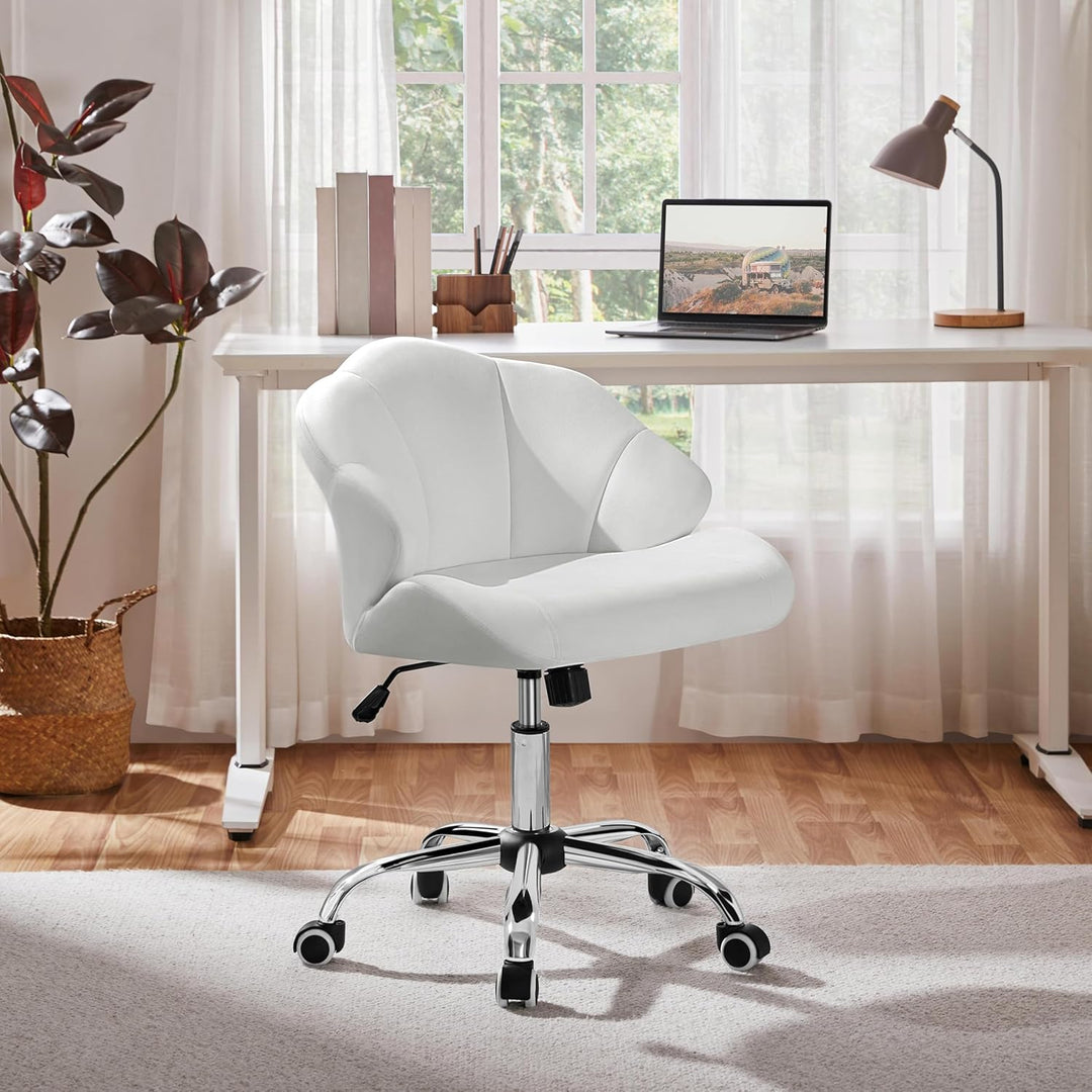 Yaheetech Bürostuhl Ergonomisch Schreibtischstuhl höhenverstellbar Drehstuhl, Bürosessel in Muschelf