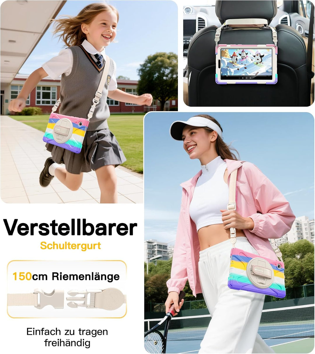 BRAECN für Galaxy Tab A11 Hülle - Samsung Tablet A11 8.7 Zoll 2025 Bunt | Stossfeste Schutzhülle mit
