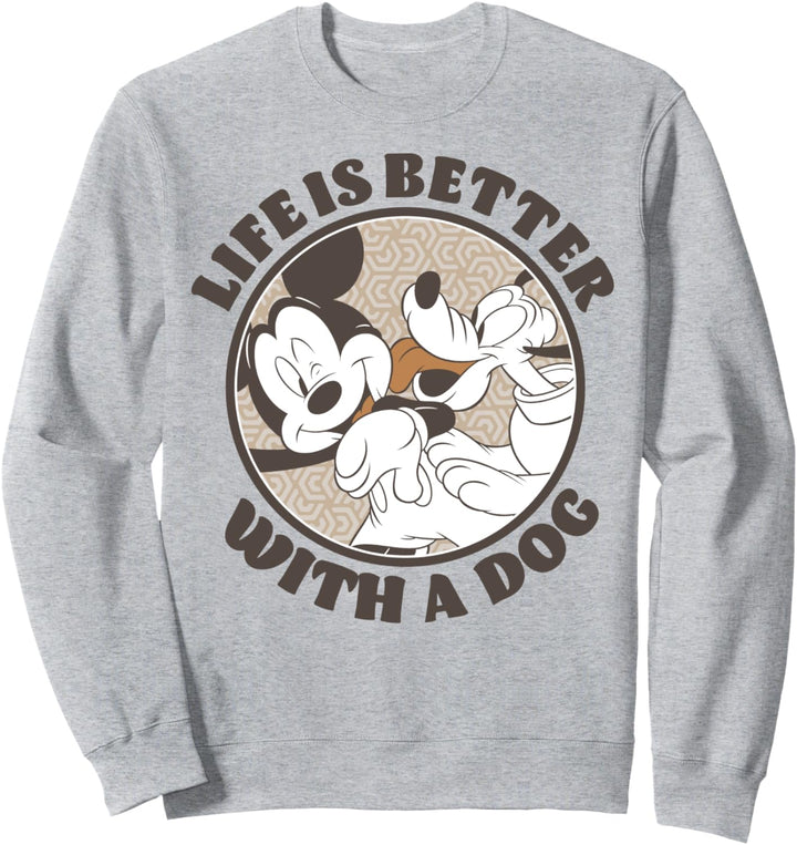 Disney Mickey And Friends Life Is Better With A Dog Sweatshirt