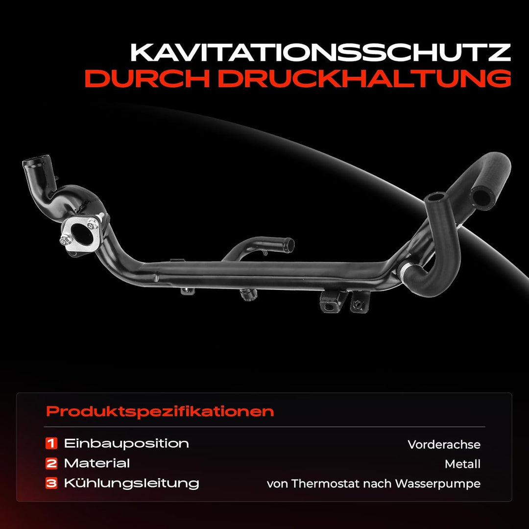 Frankberg Kühlmittelrohr Schlauch Kompatibel mit Astra H Signum Vectra C Zafira/Zafira Family B 1.9