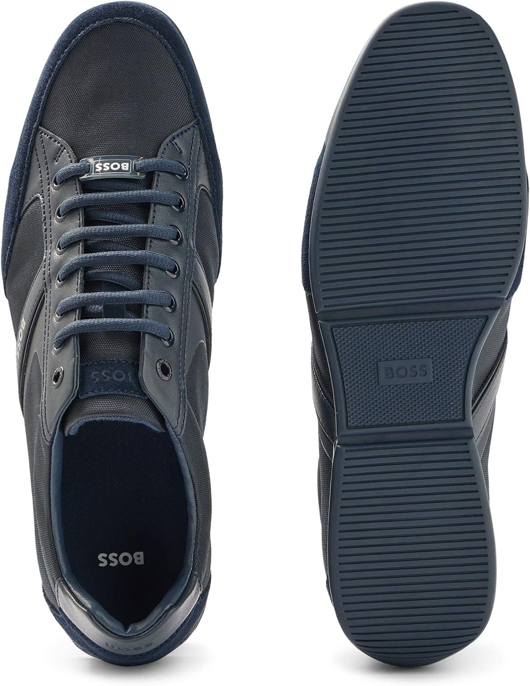 BOSS Herren Schuhe Schnürschuhe Halbschuhe Sneaker Saturn Low Top 39 EU Dark Blue401, 39 EU Dark Blu