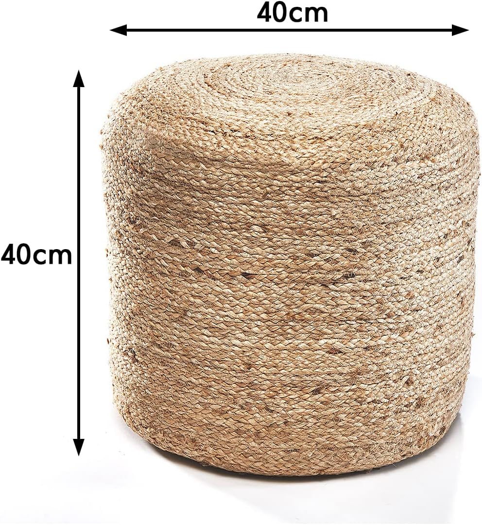 Kobolo Sitzpouf Pouf Bodenhocker - Flow - aus Seegras mit Baumwollfüllung