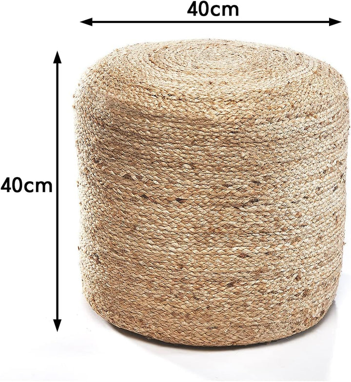 Kobolo Sitzpouf Pouf Bodenhocker - Flow - aus Seegras mit Baumwollfüllung