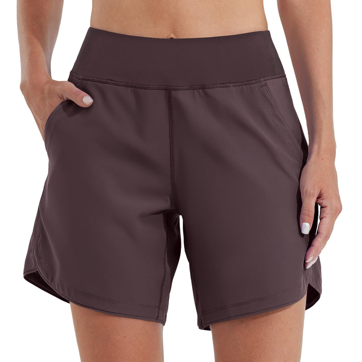 WILLIT Badeshorts Damen Badehose Schwimmen Boardshorts Schnelltrocknend Sommer Bikini Shorts High Wa