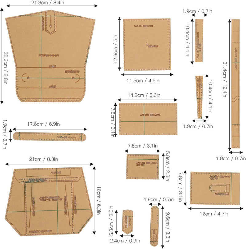 Fdit Transparente Acryl Schablone Acryl Schablonen Schablonen Set, Handtaschen Schulter Messenger Ta