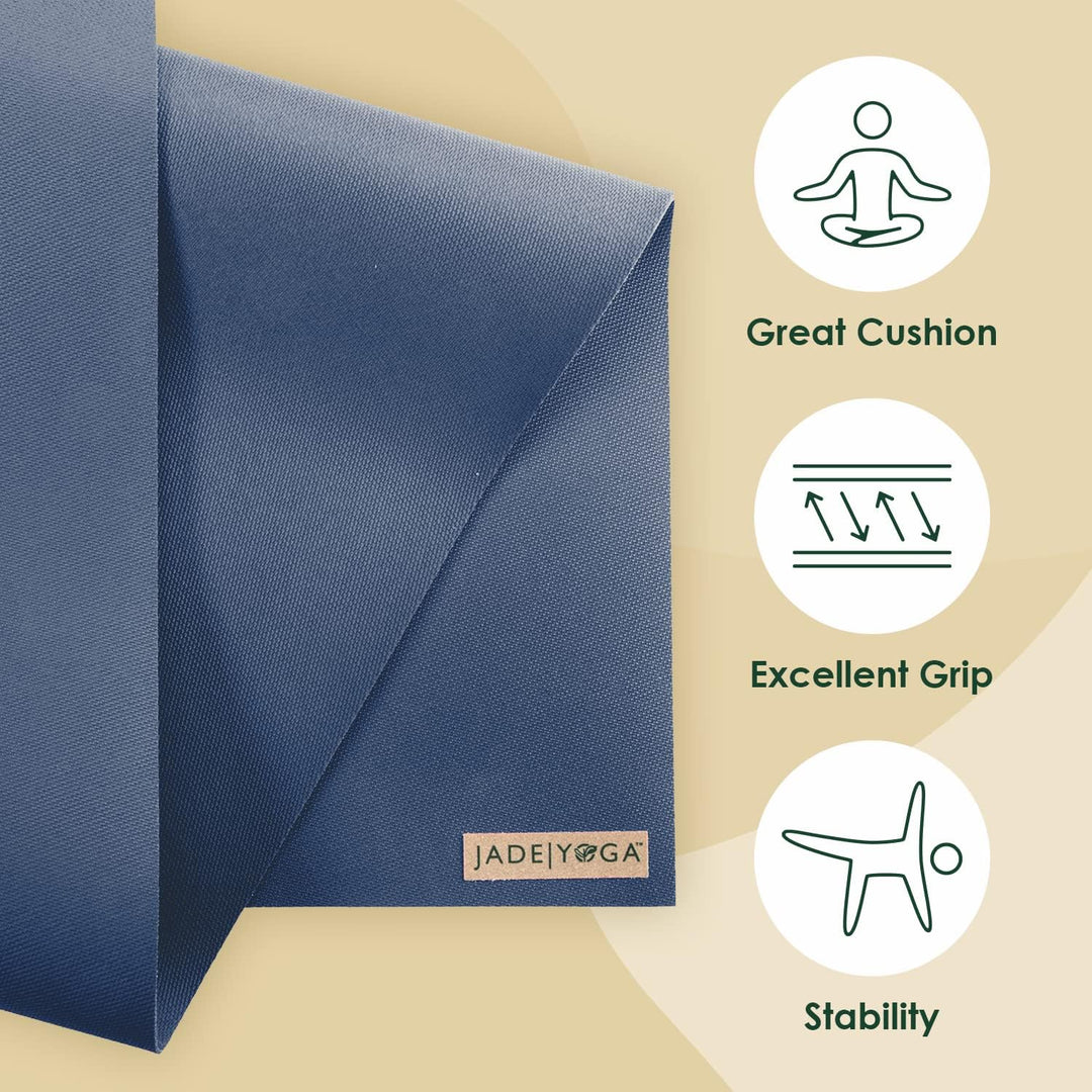 JADE YOGA - Harmony Yoga Mat - Yoga Mat Designed to Provide A Secure Grip to Help Hold Your Pose dun
