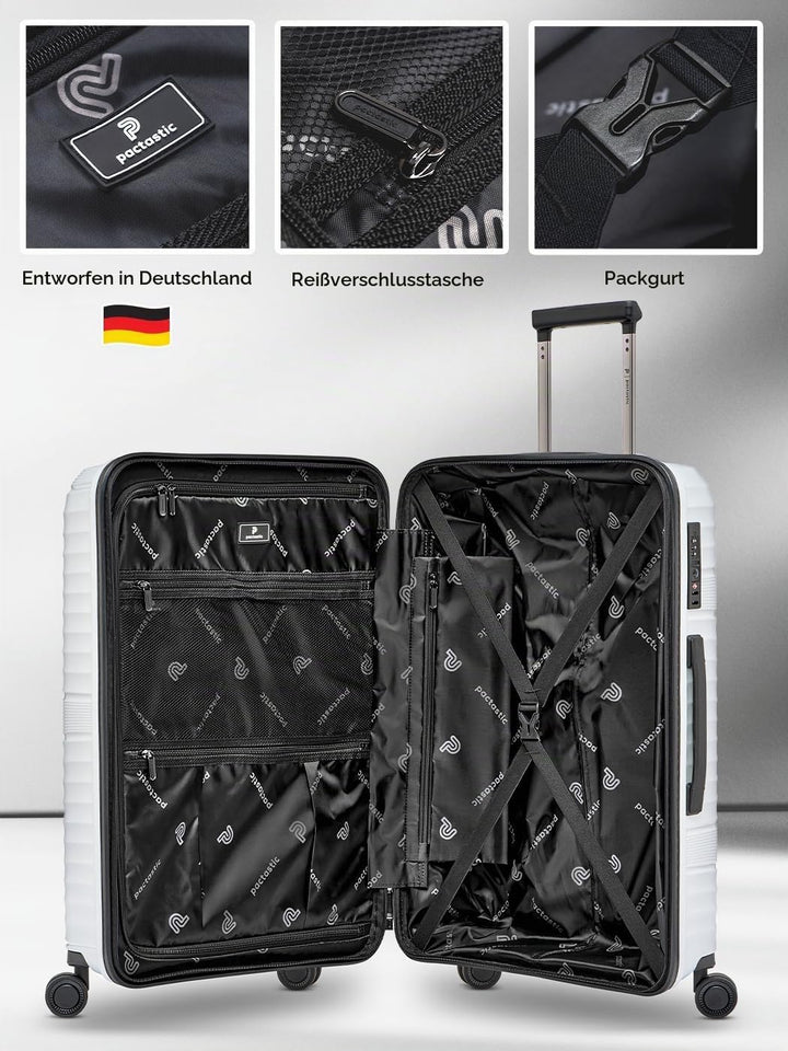 Pactastic Collection 02 Ultraleicht Hartschalen Check-in Koffer | Mittelgrosser Trolley 45 x 25 x 67