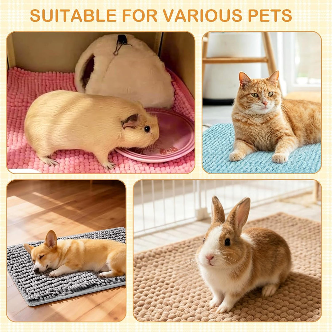 4 Stück Pipipads für Meerschweinchen und Kaninchen, 50x30cm Waschbare PIPI Matten für Kaninchen, Ham