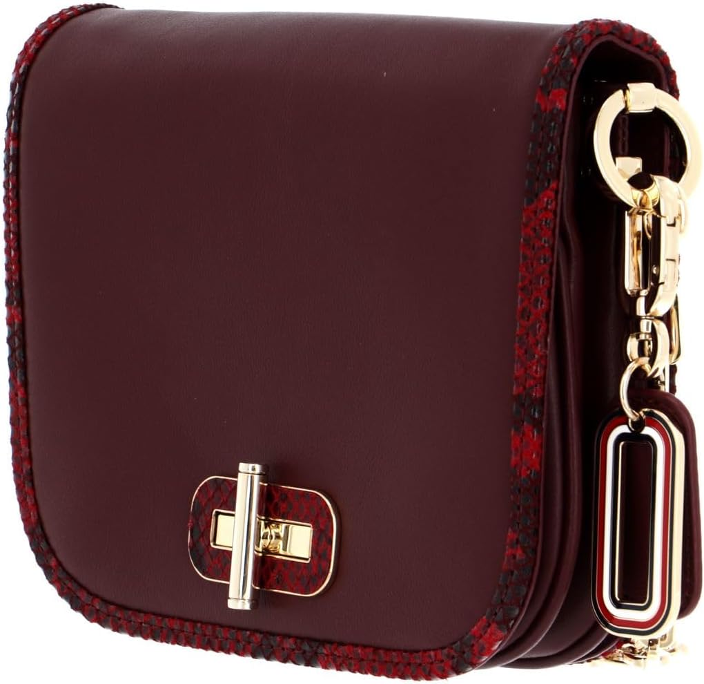Tommy Hilfiger Leather Statement Crossover S Burgundy