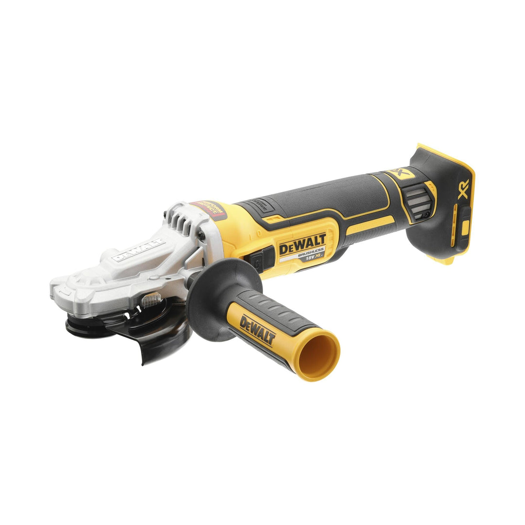 Dewalt 18 Volt 125 mm Akku-Flachkopfwinkelschleifer DCG405FN (800 Watt, bürstenloser Motor, flacher