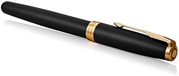 Parker Sonnet Füller | Matt-Schwarze Lackierung mit Goldzierteilen | Füllfederhalter mit mittlerer F