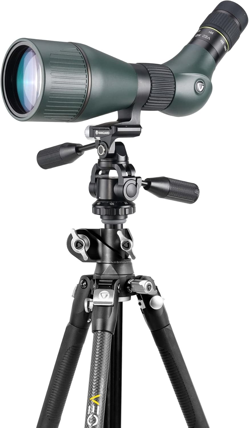 Vanguard Veo 3T+ 264CPS - Reisestativ mit umklappbarer Mittelsäule und 3-Wege-Kopf Carbon 26mm 3 Weg
