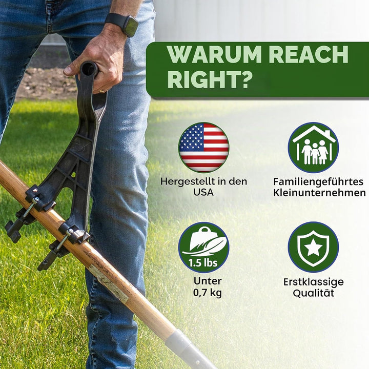 Schneeschaufel rückenschonender Aufsatz | verwandelt normales in ergonomisches Hofwerkzeug | Griffbe