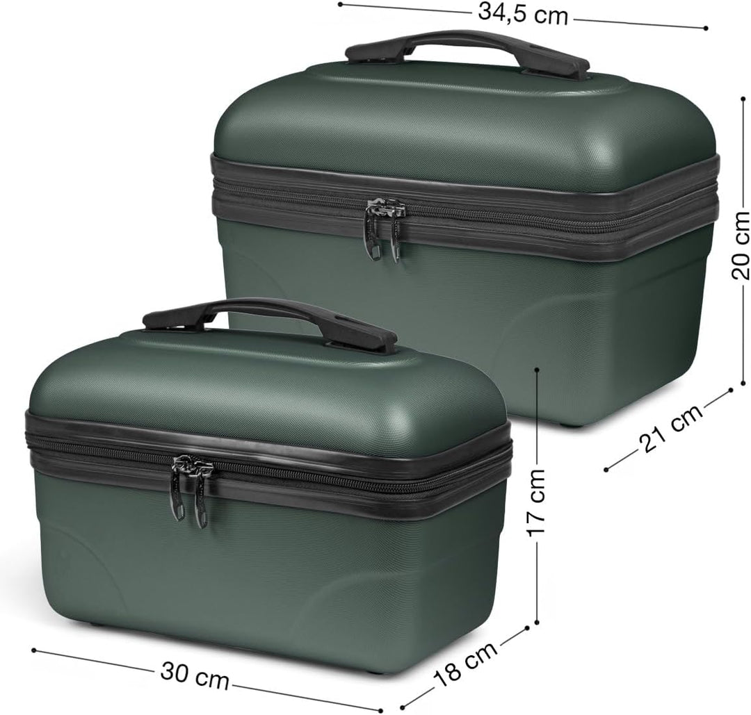 KINSTON Kosmetik- und Kulturtasche, Hartschalen-Vanity mit Griff, Reise-Organizer, Aufbewahrungsbox