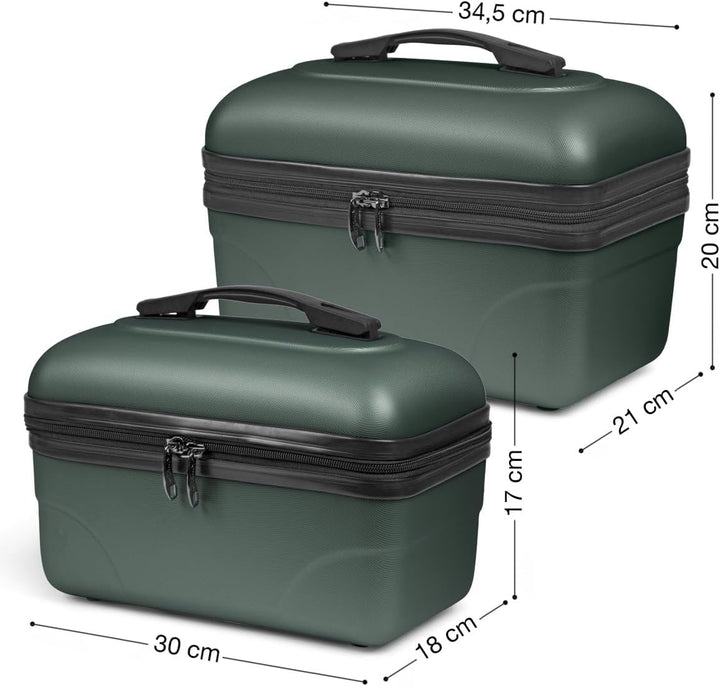 KINSTON Kosmetik- und Kulturtasche, Hartschalen-Vanity mit Griff, Reise-Organizer, Aufbewahrungsbox