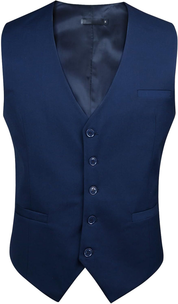 Enlision Anzugweste für Herren Formelle Einfarbige Weste Hochzeit Elegant Anzugwesten Business Weste