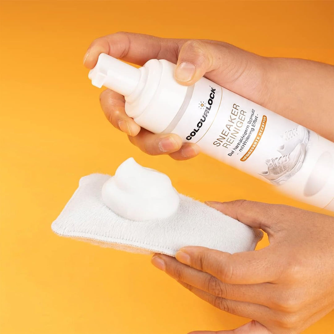 Shiny Freaks Sneaker Reiniger Set: Colourlock Sneaker Reiniger 200ml + Scrub Pad + chemicalworkz Edg